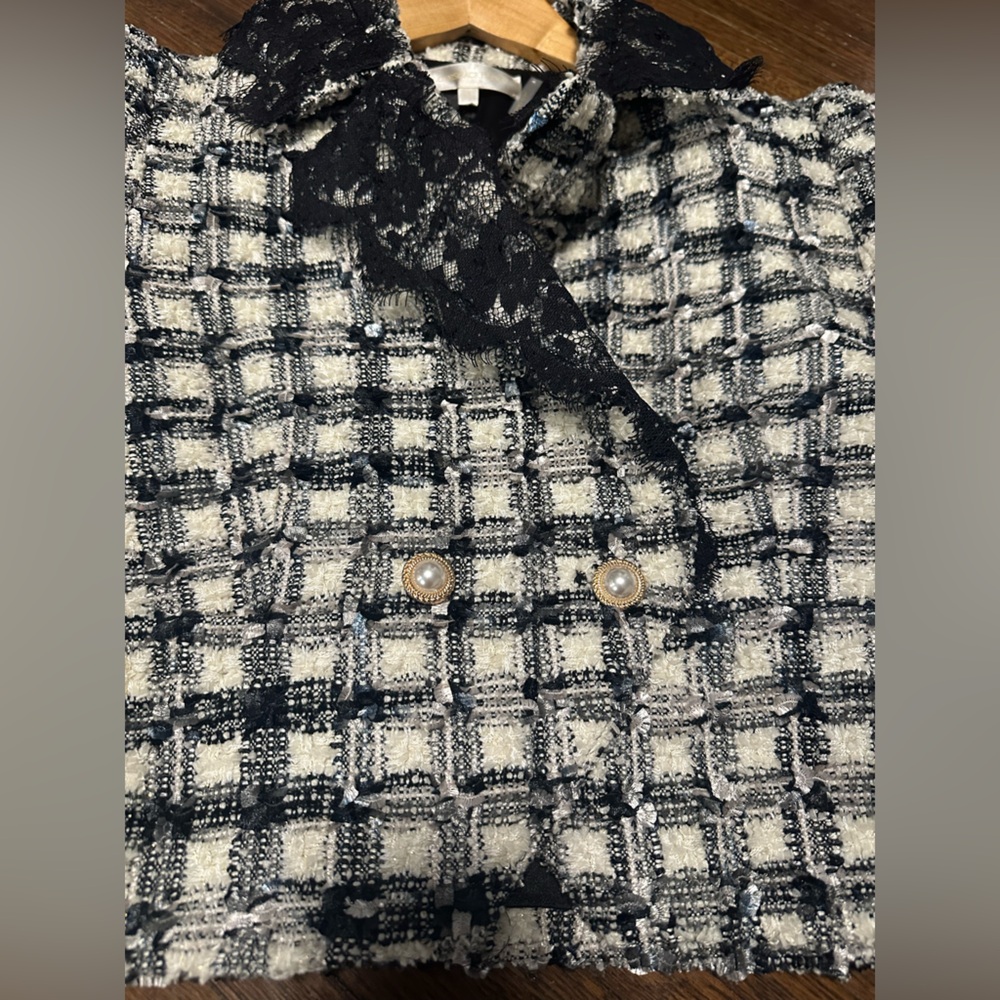 Loveshackfancy Patrick cropped tweed jacket - Size 4 - Picture 5 of 6